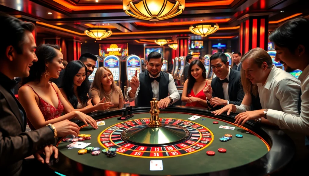Experience thrilling gameplay at the e28 roulette table, where excitement and strategy collide in a vibrant casino setting.
